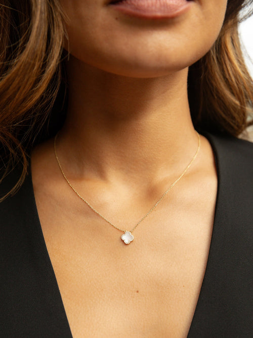 Electric Picks Mini White Icon Necklace