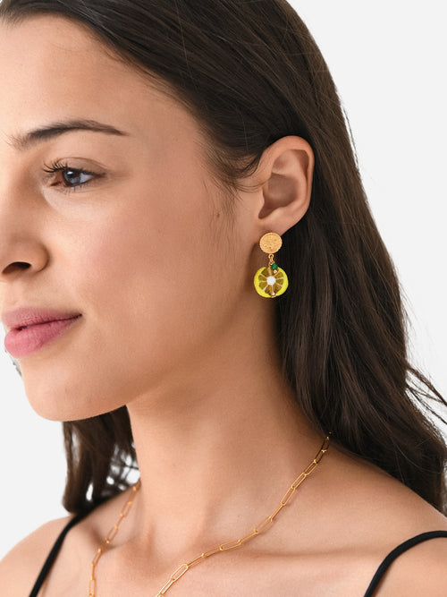 10 Deco Art Women's Lemon Earrings