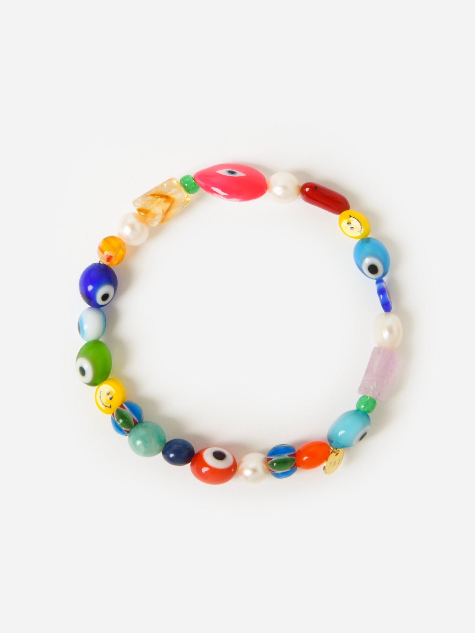 TAI Handmade Beaded Painted Pearl Bracelet - Saint Bernard