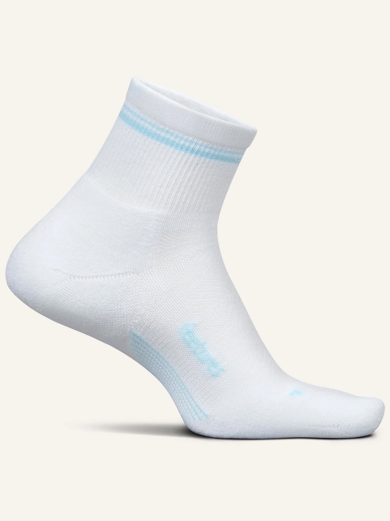 Feetures Elite Max Cushion Quarter Limited Edition Stripe Socks - Saint Bernard