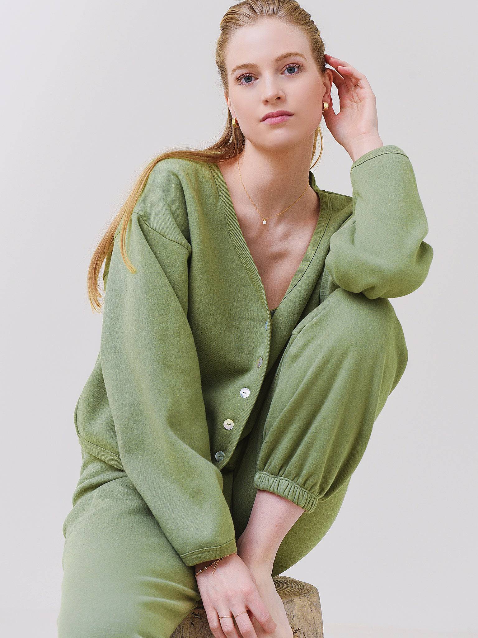 DONNI. Women's Eco-Fleece Cardigan - Saint Bernard