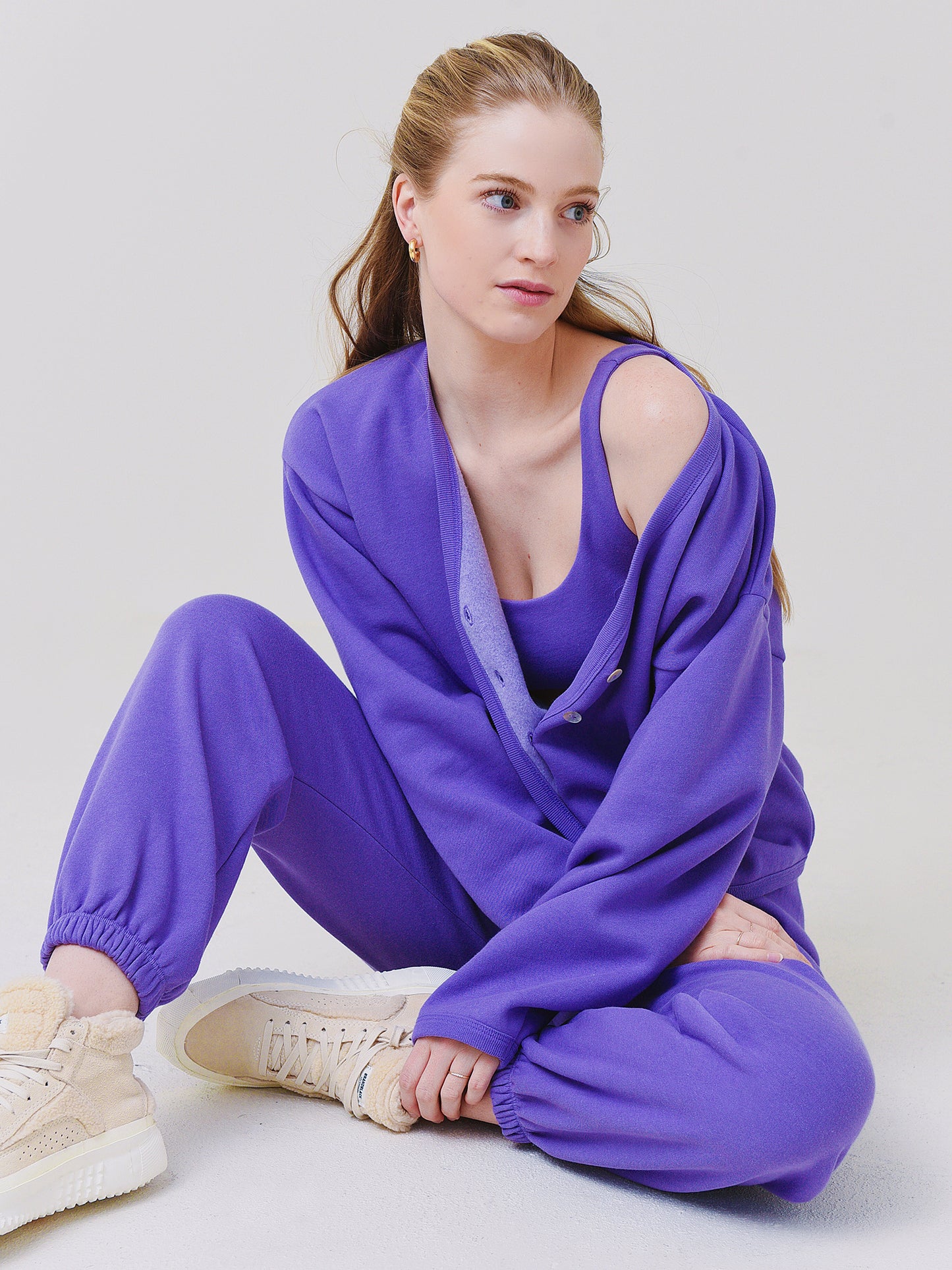 DONNI. Women's Eco-Fleece Cardigan - Saint Bernard