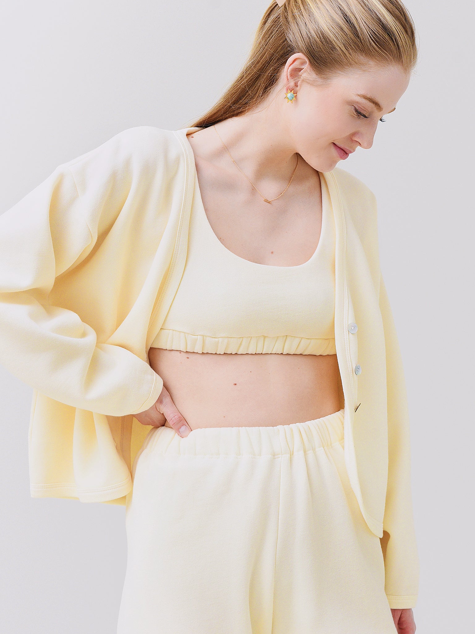 DONNI. Women's Eco-Fleece Cardigan - Saint Bernard