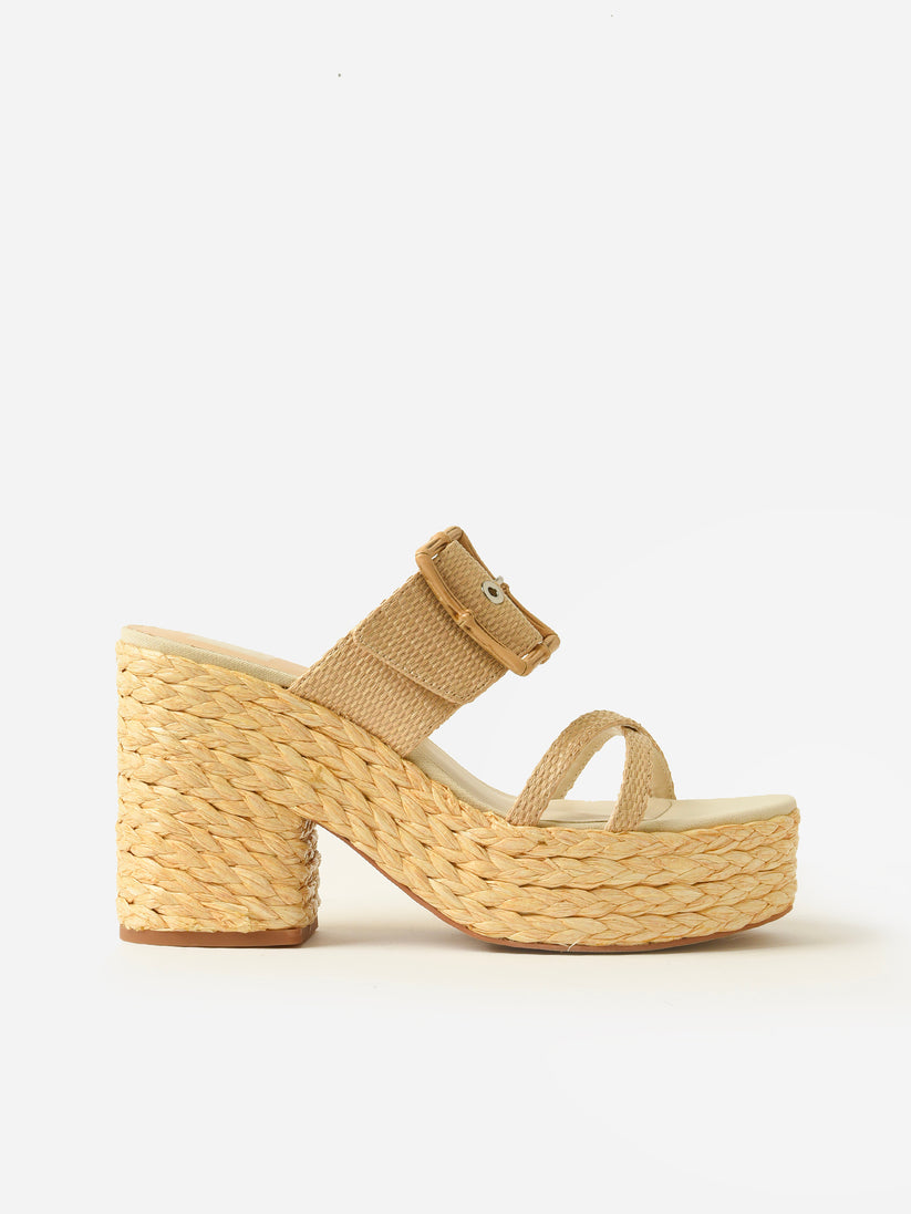 Mi.iM: Edwina Platform Sandal - Natural Raffia main image 1