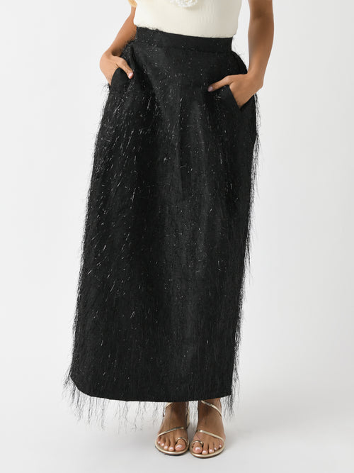 Eenk Women's Yov Metallic Long Skirt