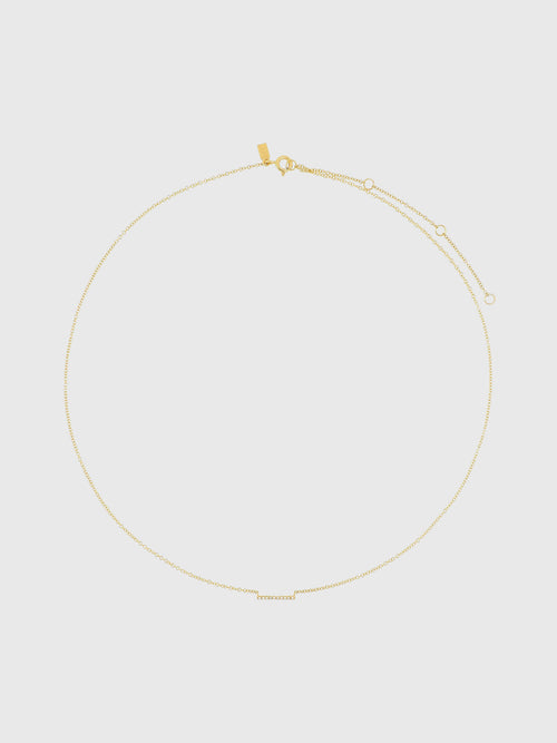EF Collection Diamond Mini Bar Necklace