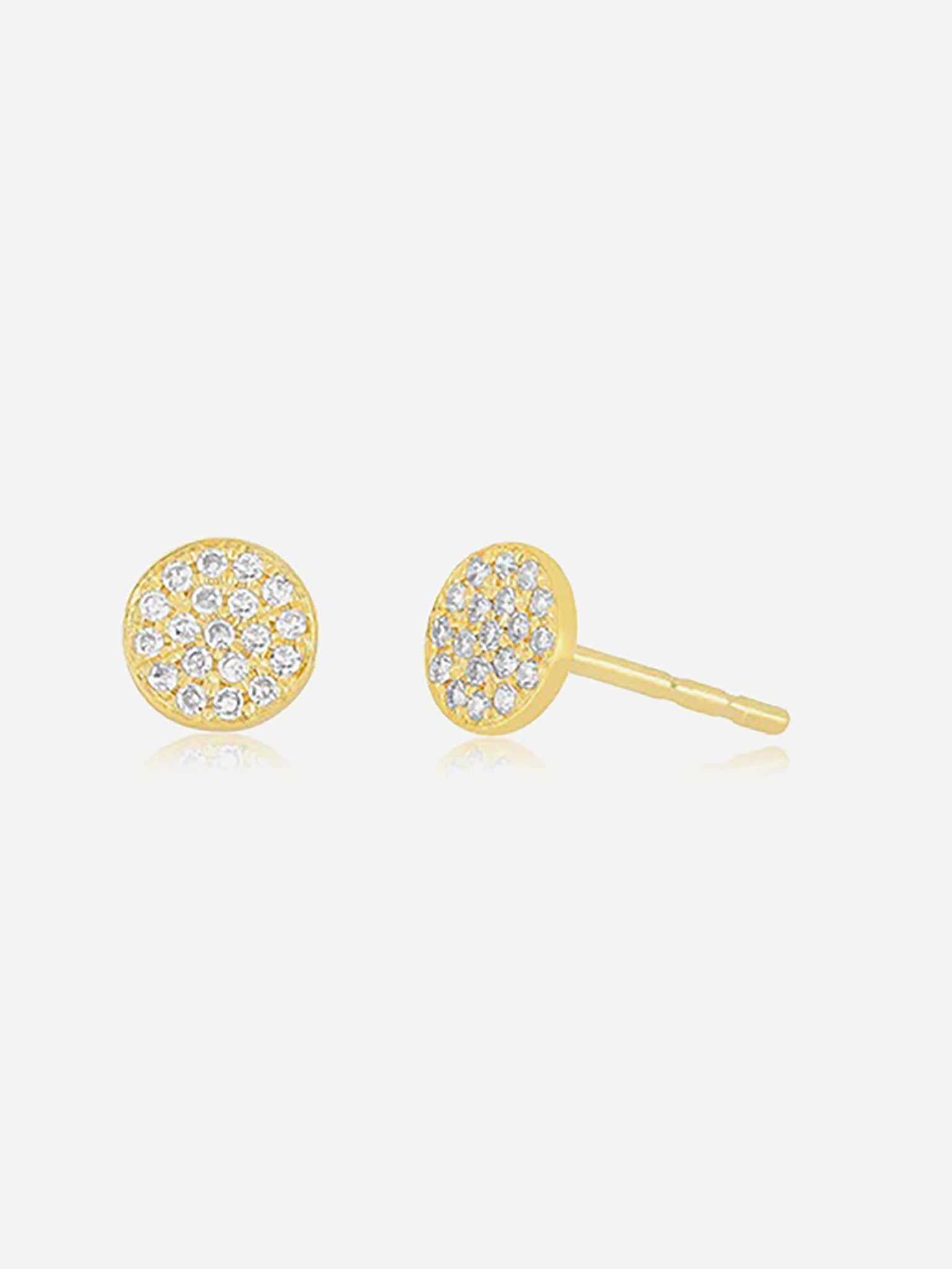 EF Collection Diamond Mini Disc Stud Earrings - Saint Bernard