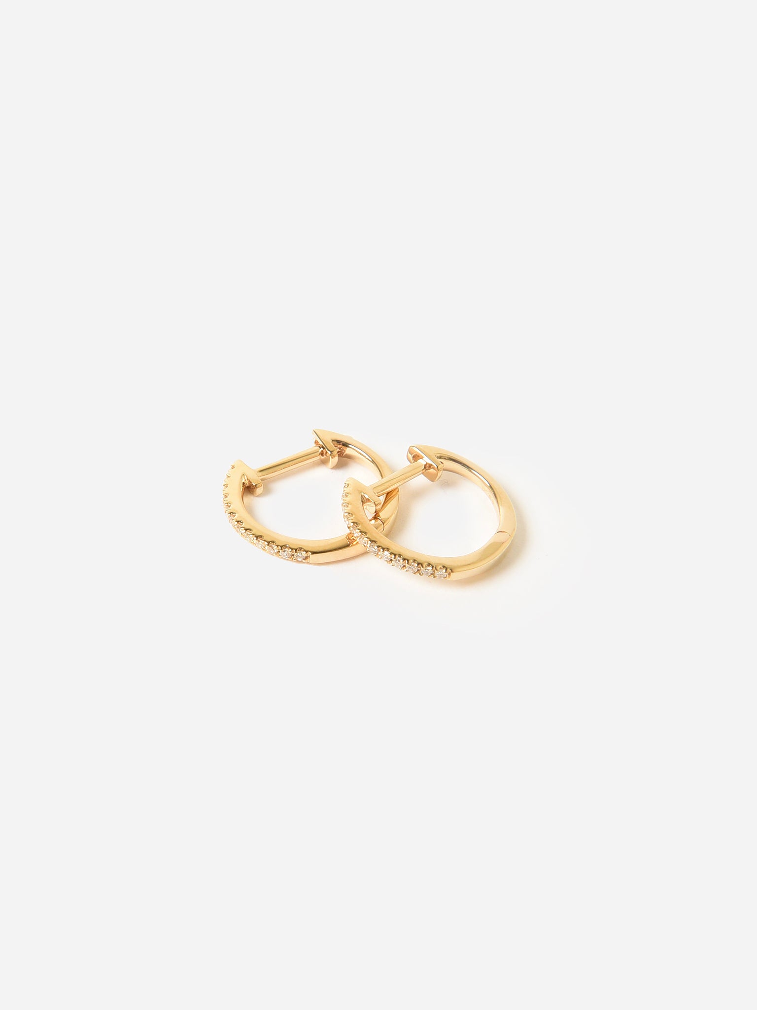 EF Collection Diamond Huggie Earrings - Saint Bernard