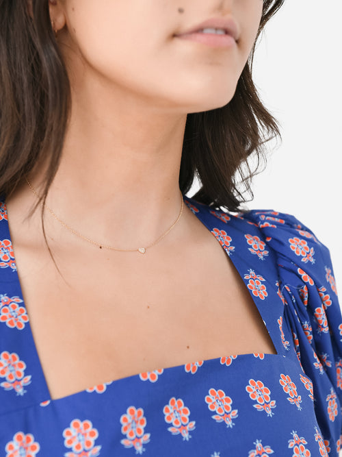 EF Collection Baby Diamond Heart Necklace
