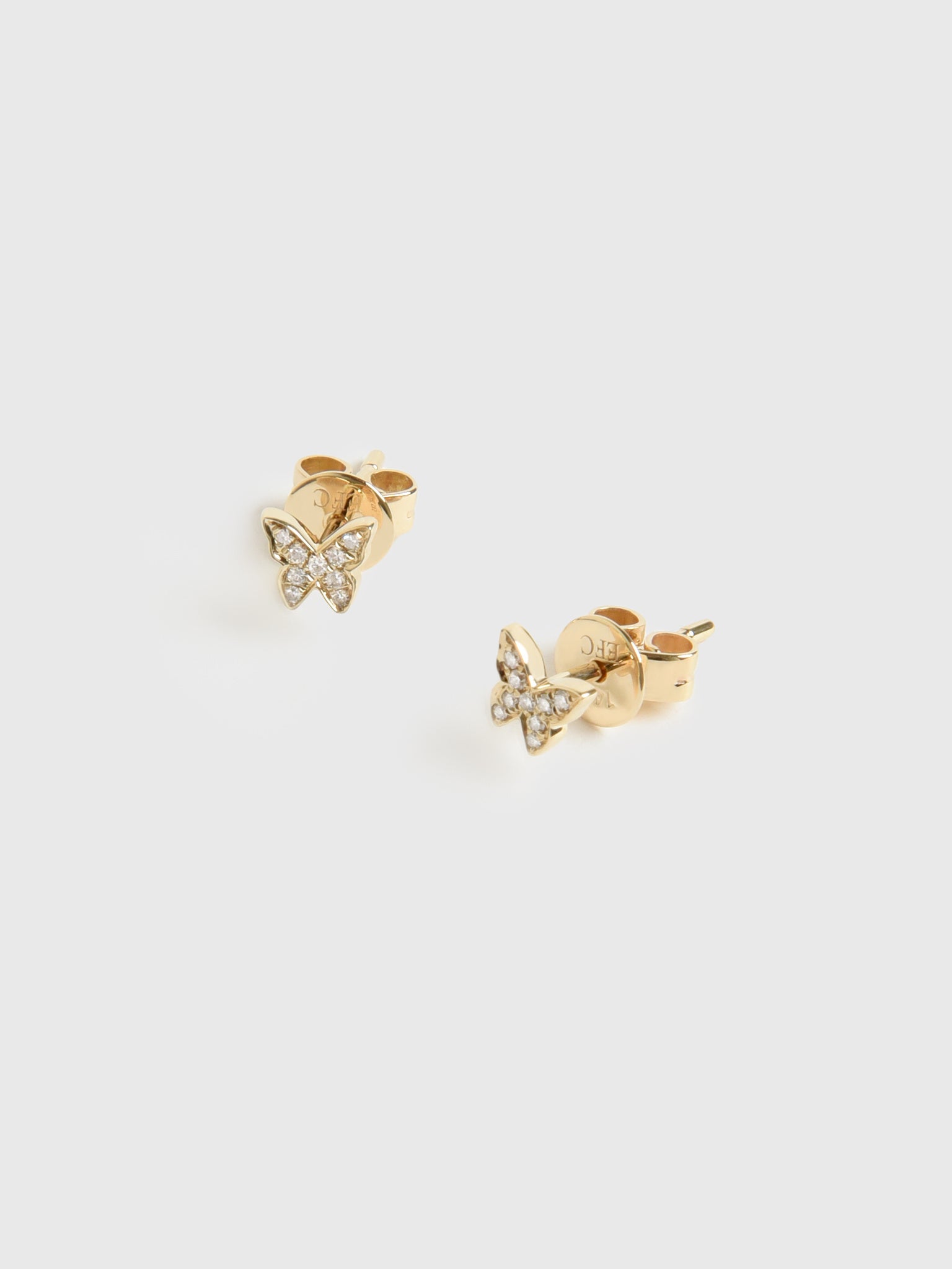 EF Collection Diamond Baby Butterfly Stud Earrings - Saint Bernard
