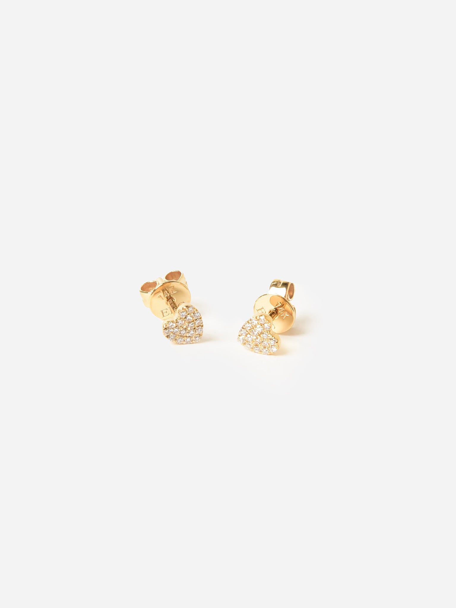 EF Collection Women's Baby Diamond Heart Stud Earrings - Saint Bernard