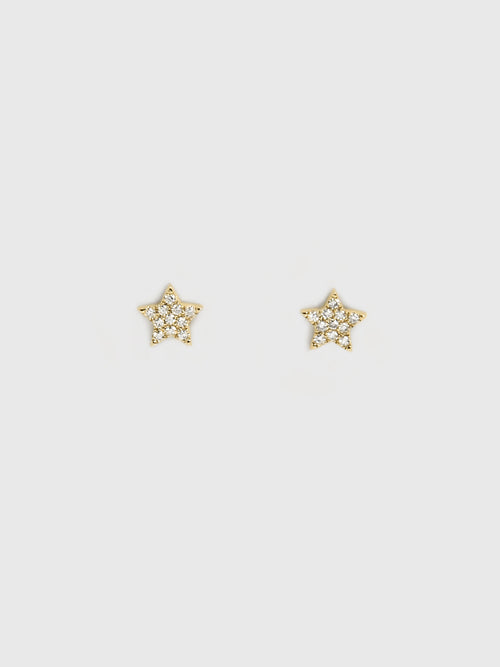 EF Collection Diamond Baby Star Stud Earrings