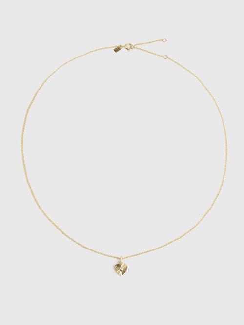 EF Collection Diamond Fluted Heart Necklace