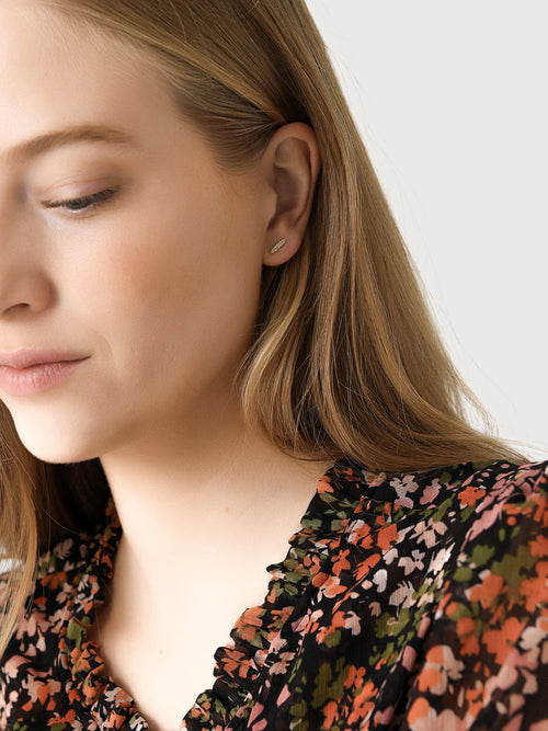 EF Collection Pavé Diamond "On Point" Stud Earrings