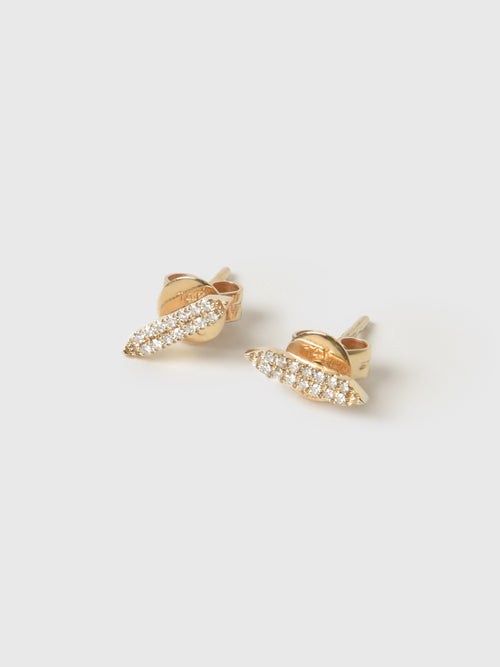 EF Collection Pavé Diamond "On Point" Stud Earrings