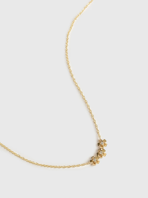 EF Collection Triple Mini Cherry Blossom Necklace