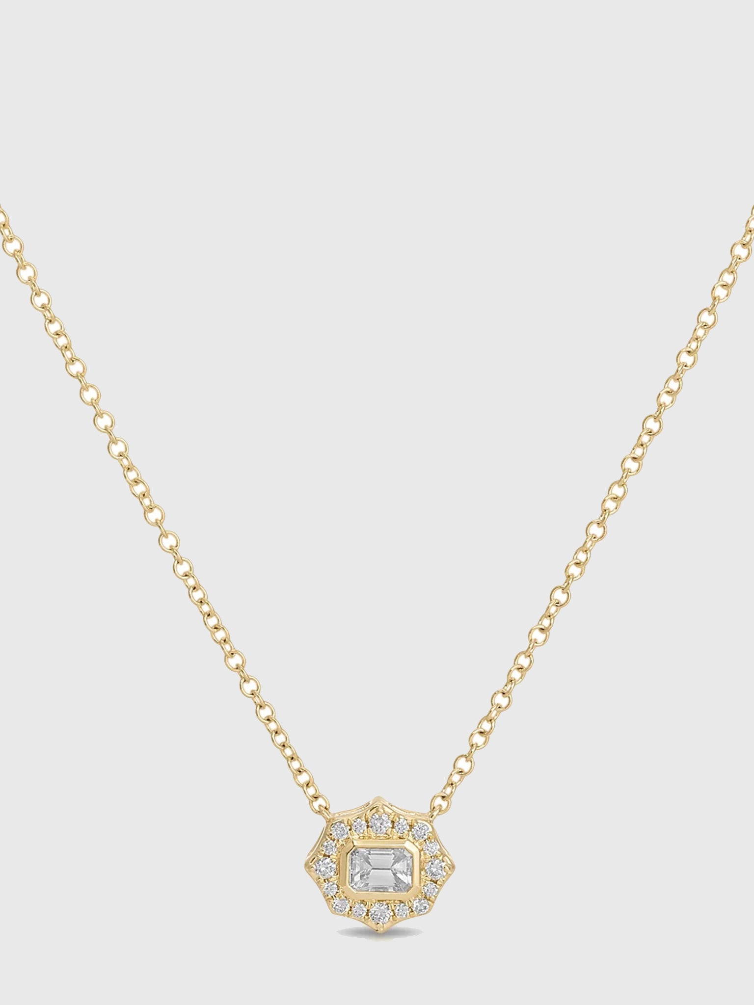 EF Collection Daphne Emerald Cut Diamond Necklace - Saint Bernard