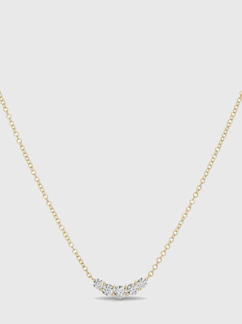 EF Collection Graduated Diamond Arc Necklace