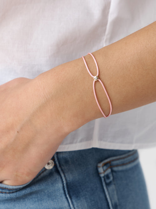 EF Collection Diamond Dot Cord Bracelet