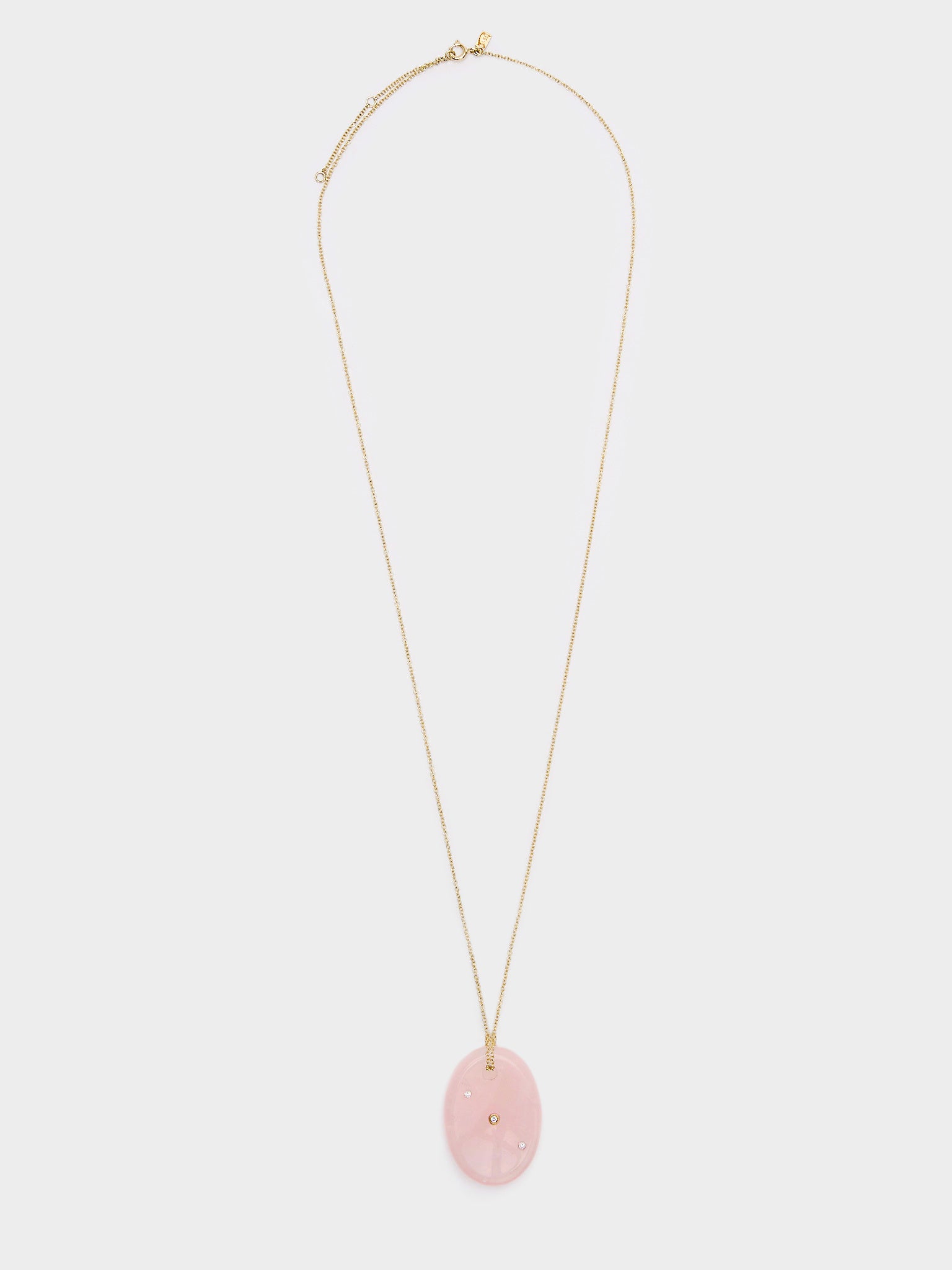 EF Collection Rose Quartz Aura Necklace - Saint Bernard