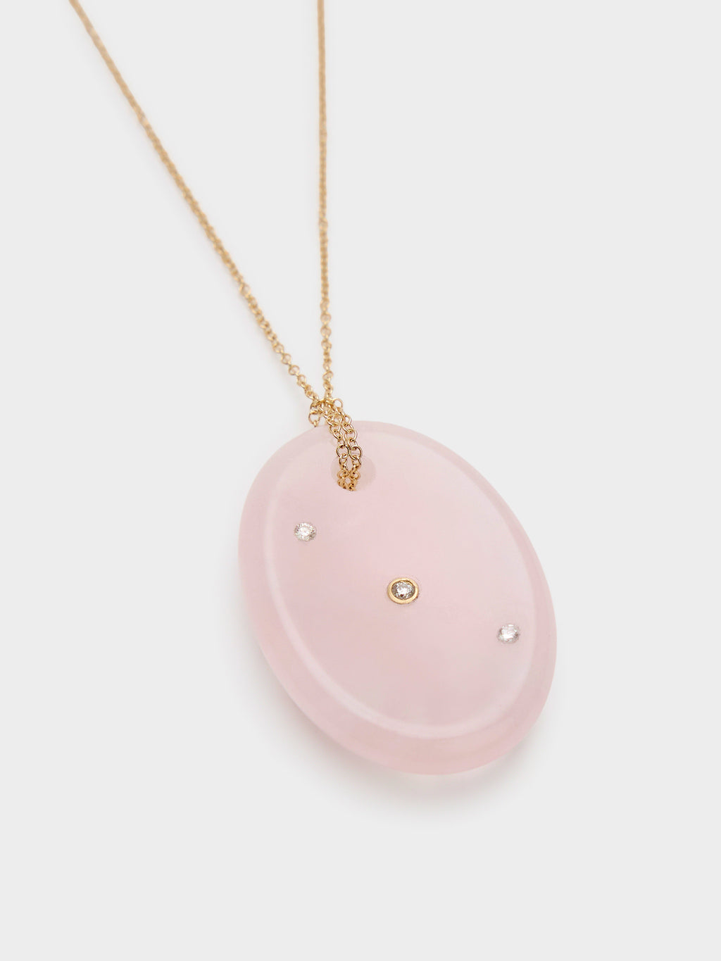 EF Collection Rose Quartz Aura Necklace - Saint Bernard