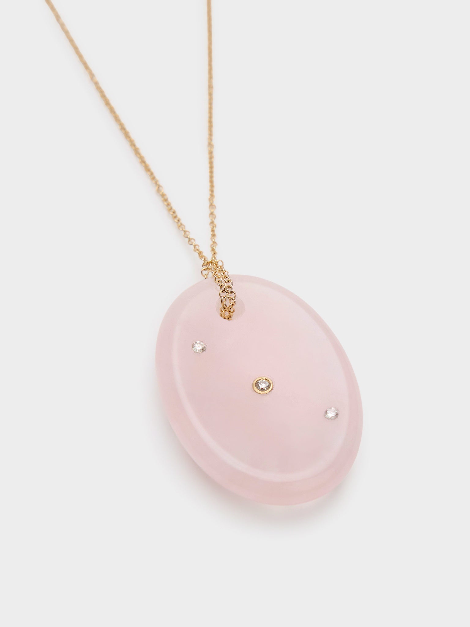 EF Collection Rose Quartz Aura Necklace - Saint Bernard