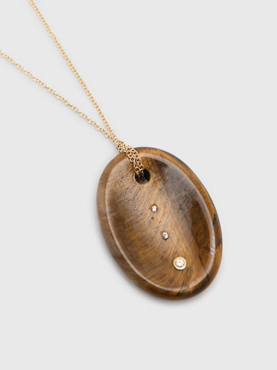 EF Collection Tiger's Eye Aura Necklace - Saint Bernard