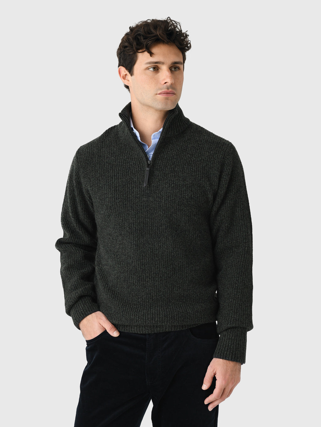 Rodd And Gunn Men's Robbies Road Knit Quarter-Zip - Saint Bernard