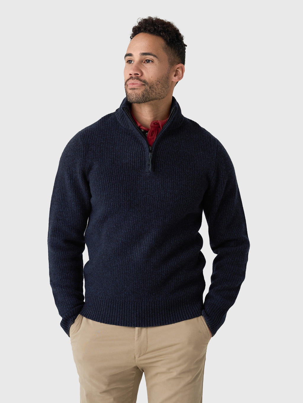 Rodd And Gunn Men's Robbies Road Knit Quarter-Zip - Saint Bernard