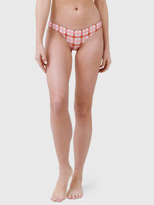 Ephemera Women's Gingham Classic Ruffle Bikini Bottom