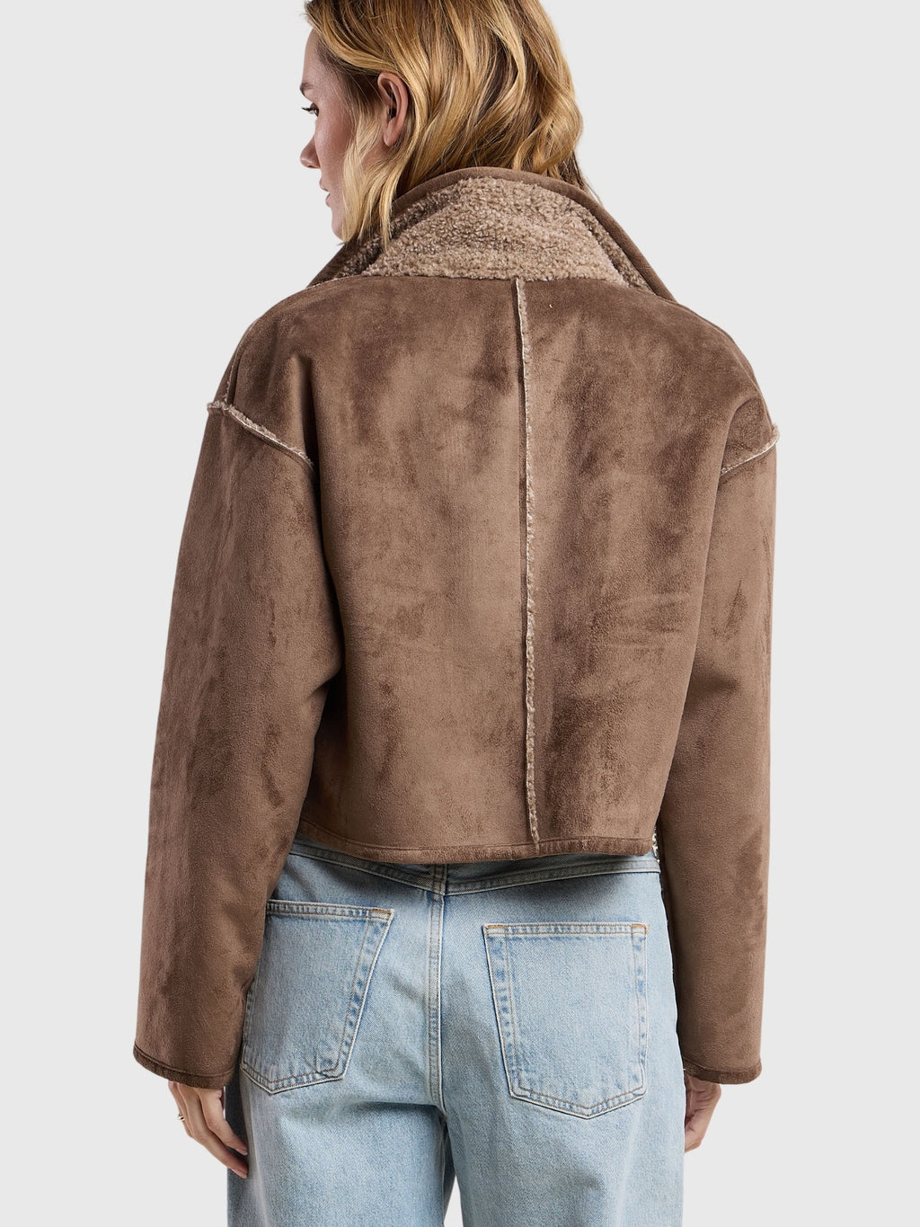 Velvet Women's Esme Sherpa Reversible Cropped Jacket