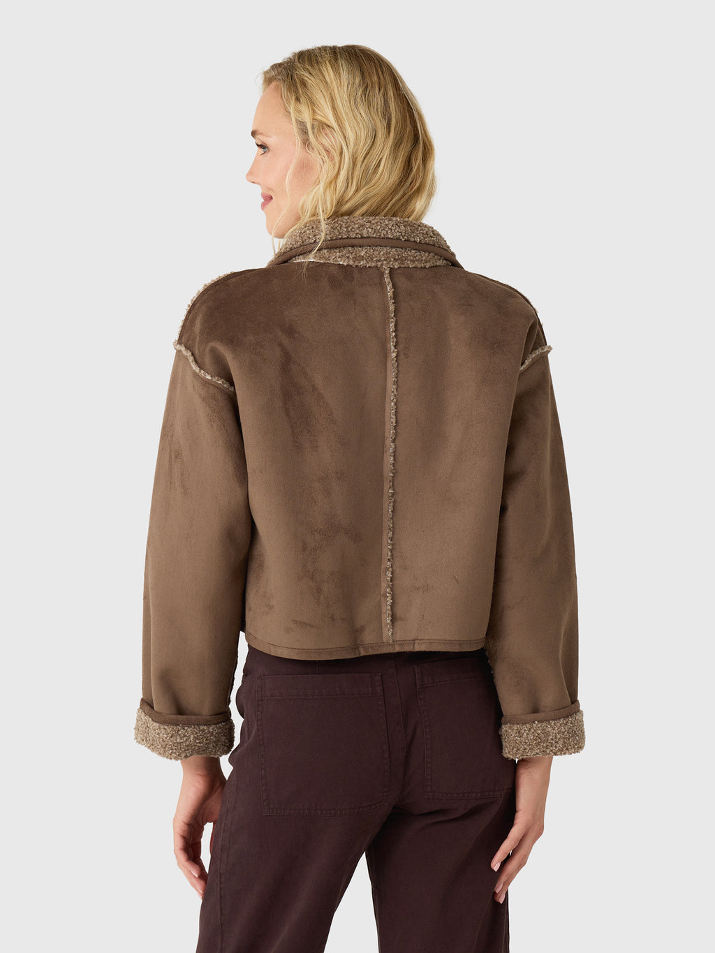 Velvet Women's Esme Sherpa Reversible Cropped Jacket - Saint Bernard