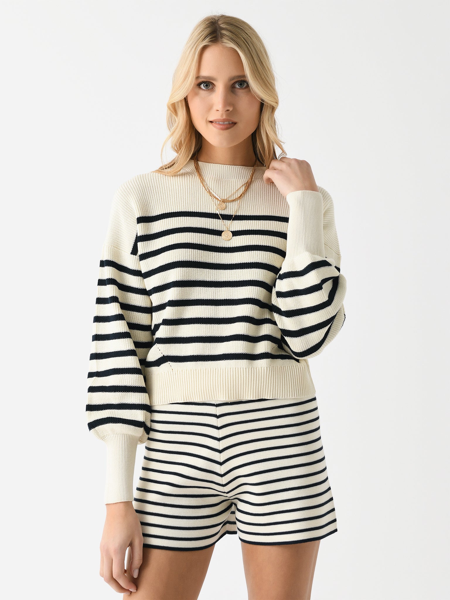 Eleven Six Women's Layla Stripe Sweater - Saint Bernard
