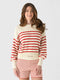 IVORY/ROSSO STRIPE