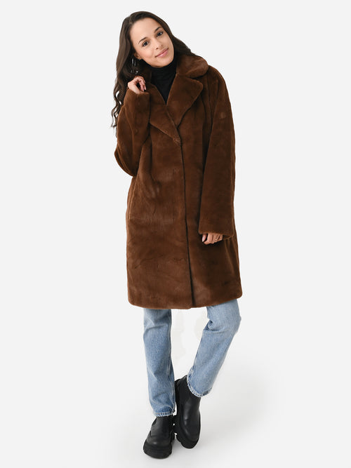 Velvet Women's Evalyn Faux Fur Coat