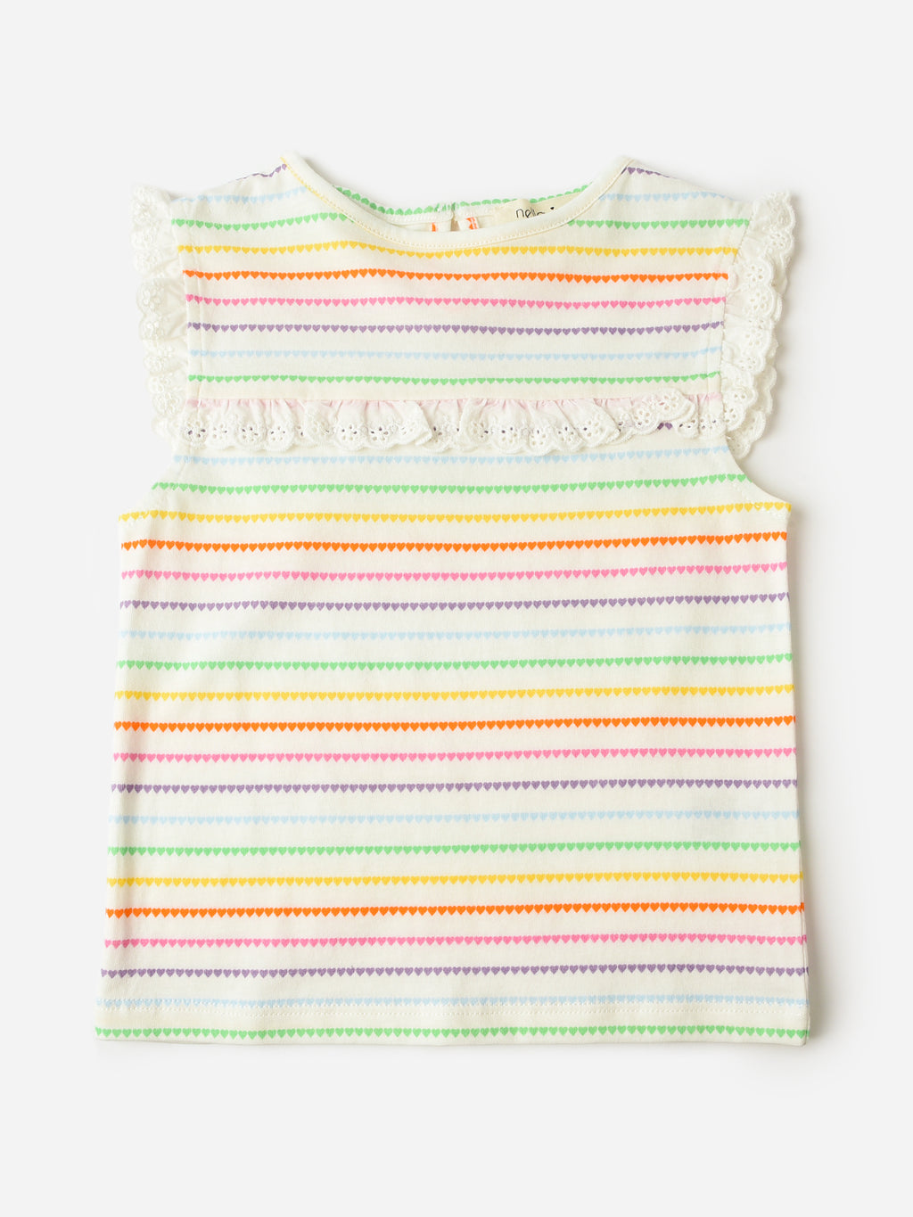 Nella June Girls' Eyelet Lace Tank - Saint Bernard