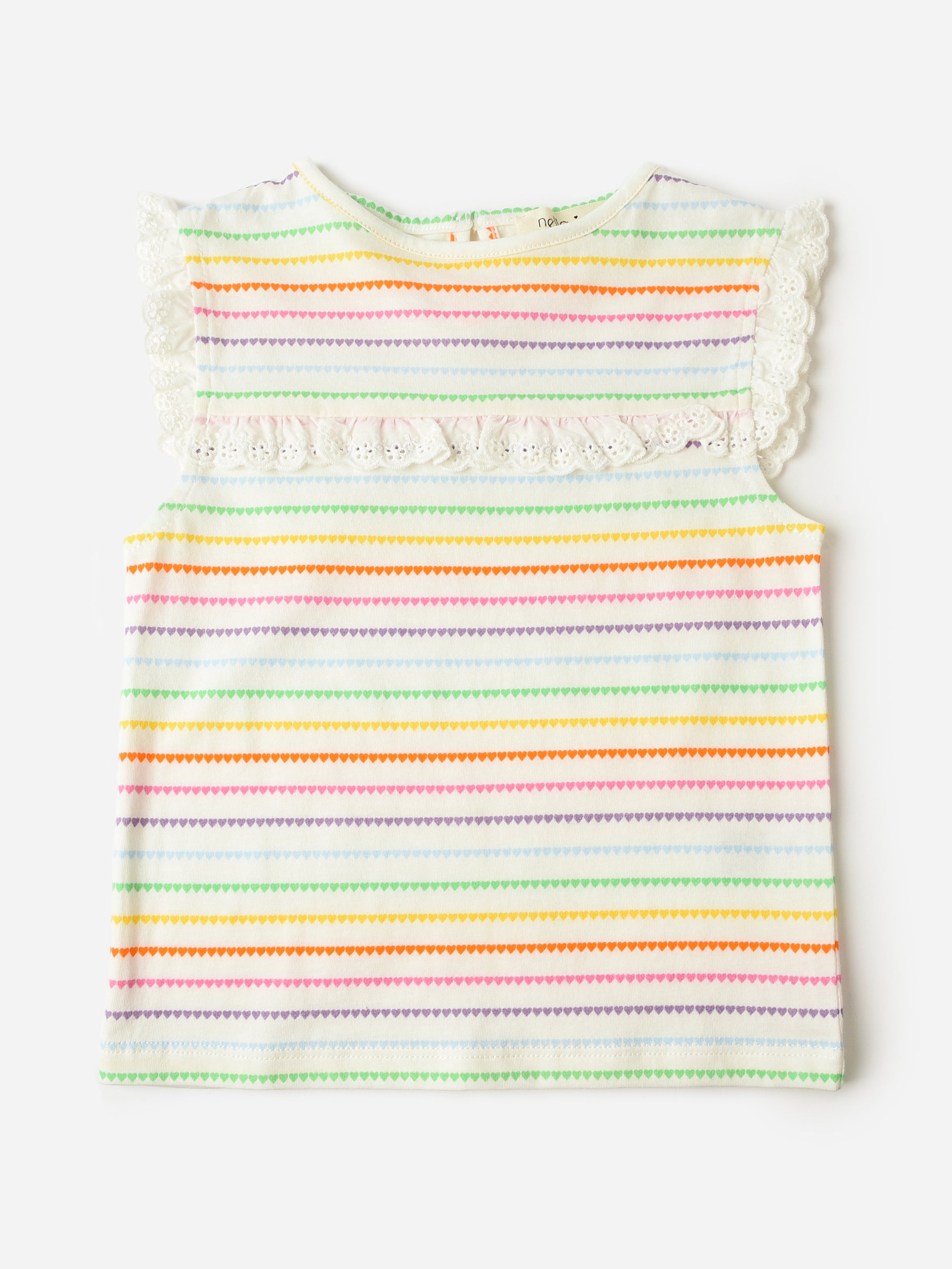 Nella June Girls' Eyelet Lace Tank - Saint Bernard
