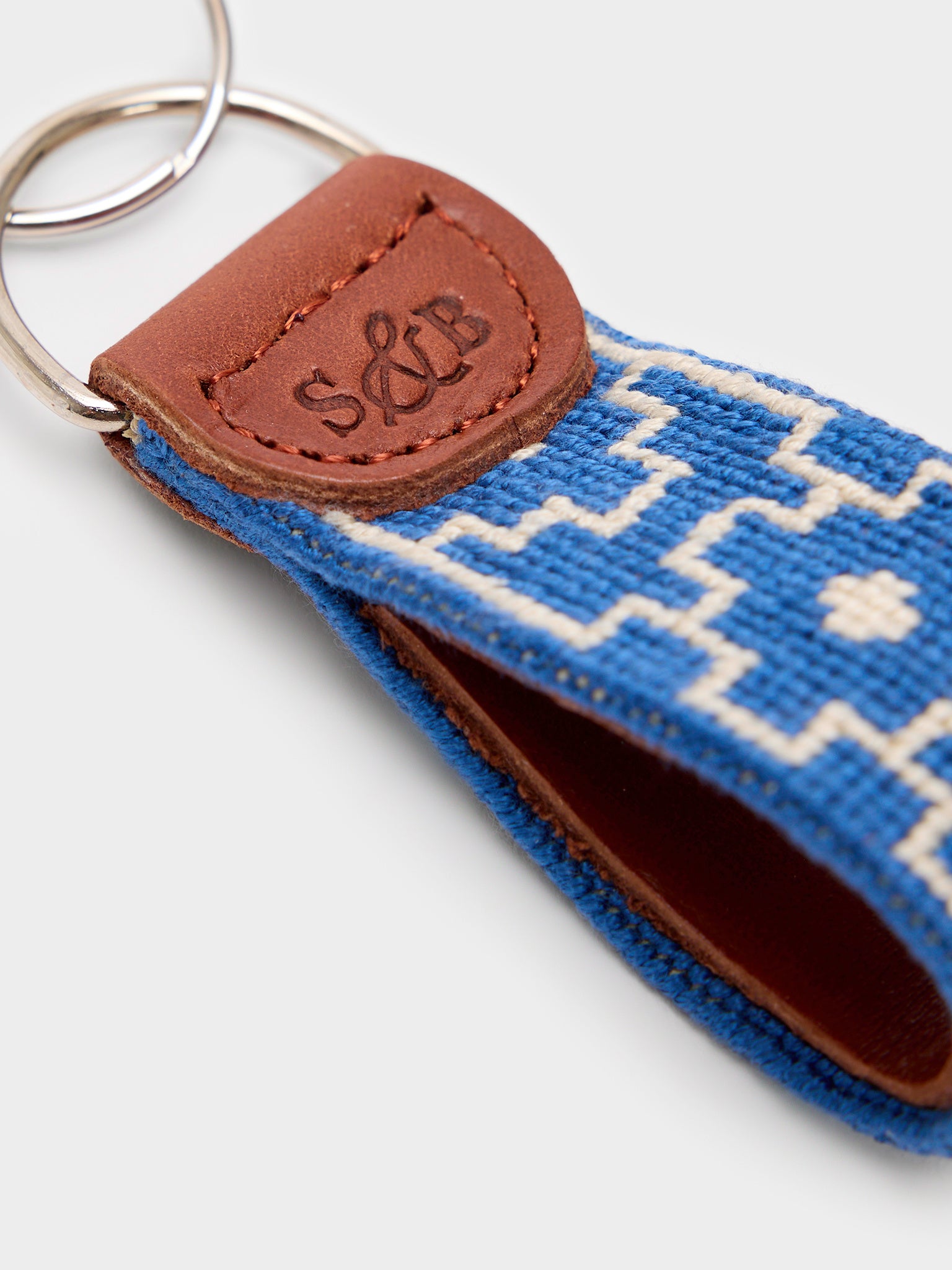 Smathers & Branson Claiborne Needlepoint Key Fob - Saint Bernard