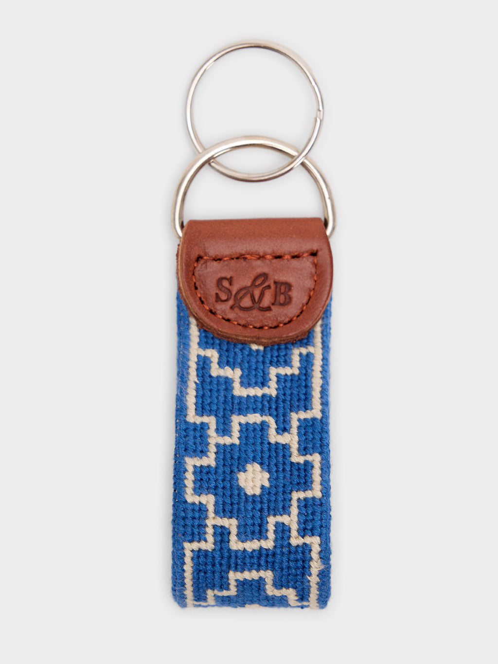 Smathers & Branson Claiborne Needlepoint Key Fob - Saint Bernard