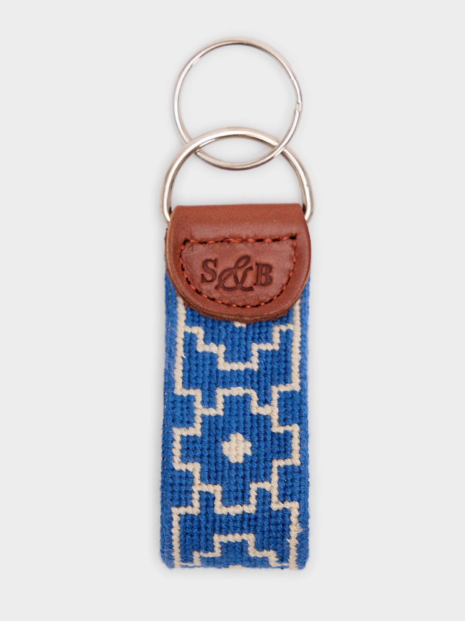 Smathers & Branson Claiborne Needlepoint Key Fob - Saint Bernard