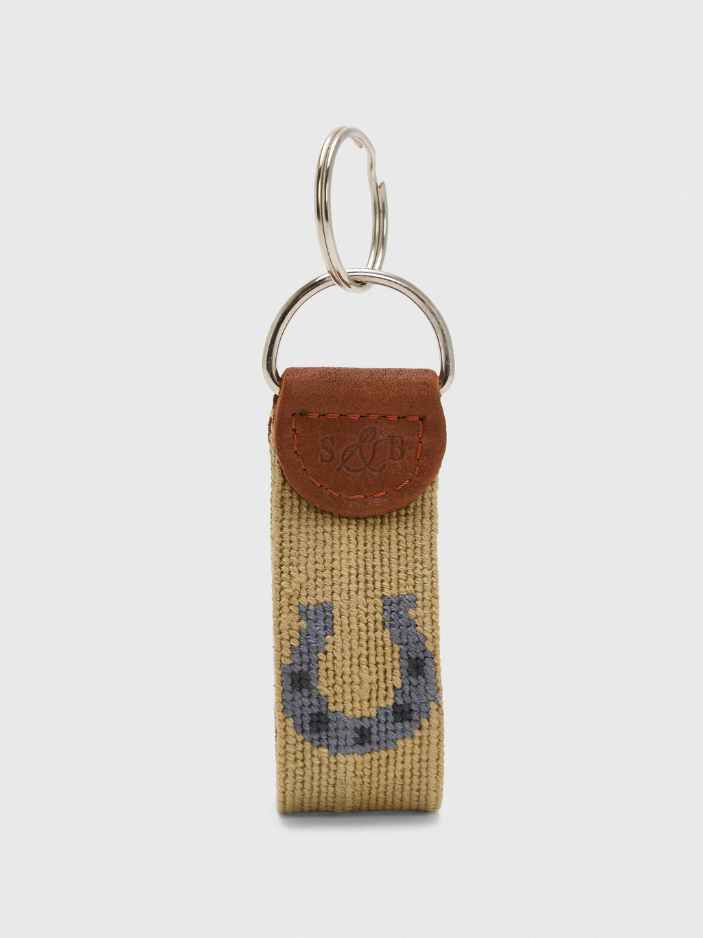 Smathers & Branson Horseshoe Needlepoint Key Fob - Saint Bernard