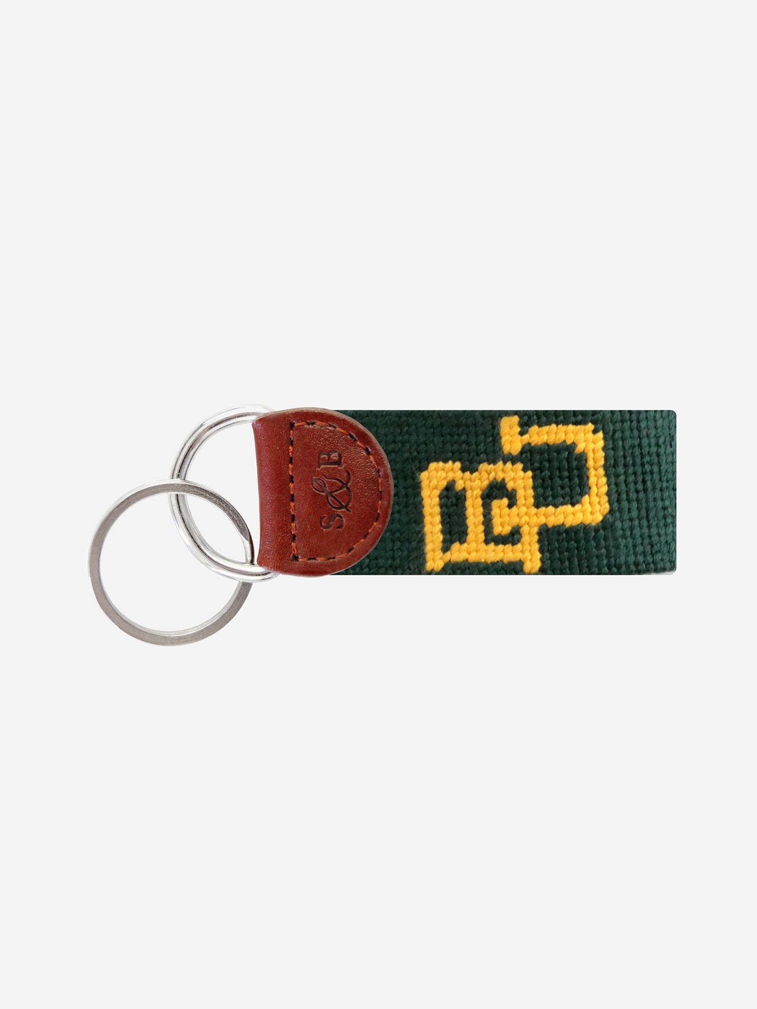 Smathers + Branson Baylor University Needlepoint Key Fob - Saint Bernard