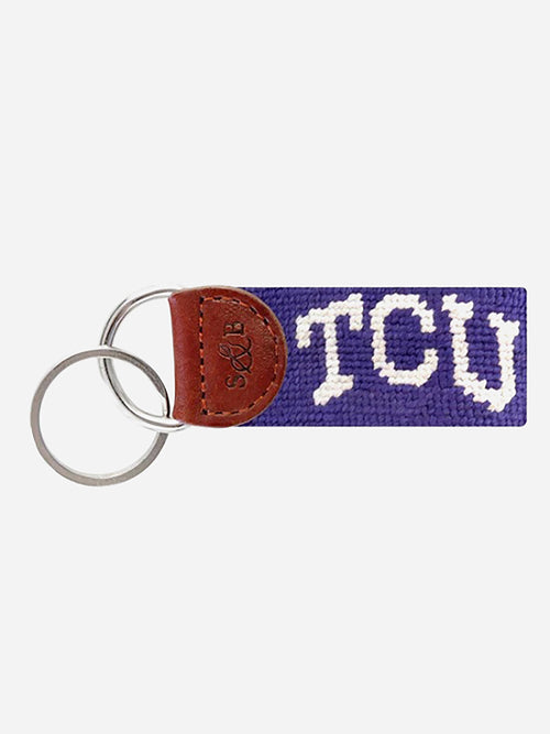 Smathers + Branson Texas Christian University Needlepoint Key Fob