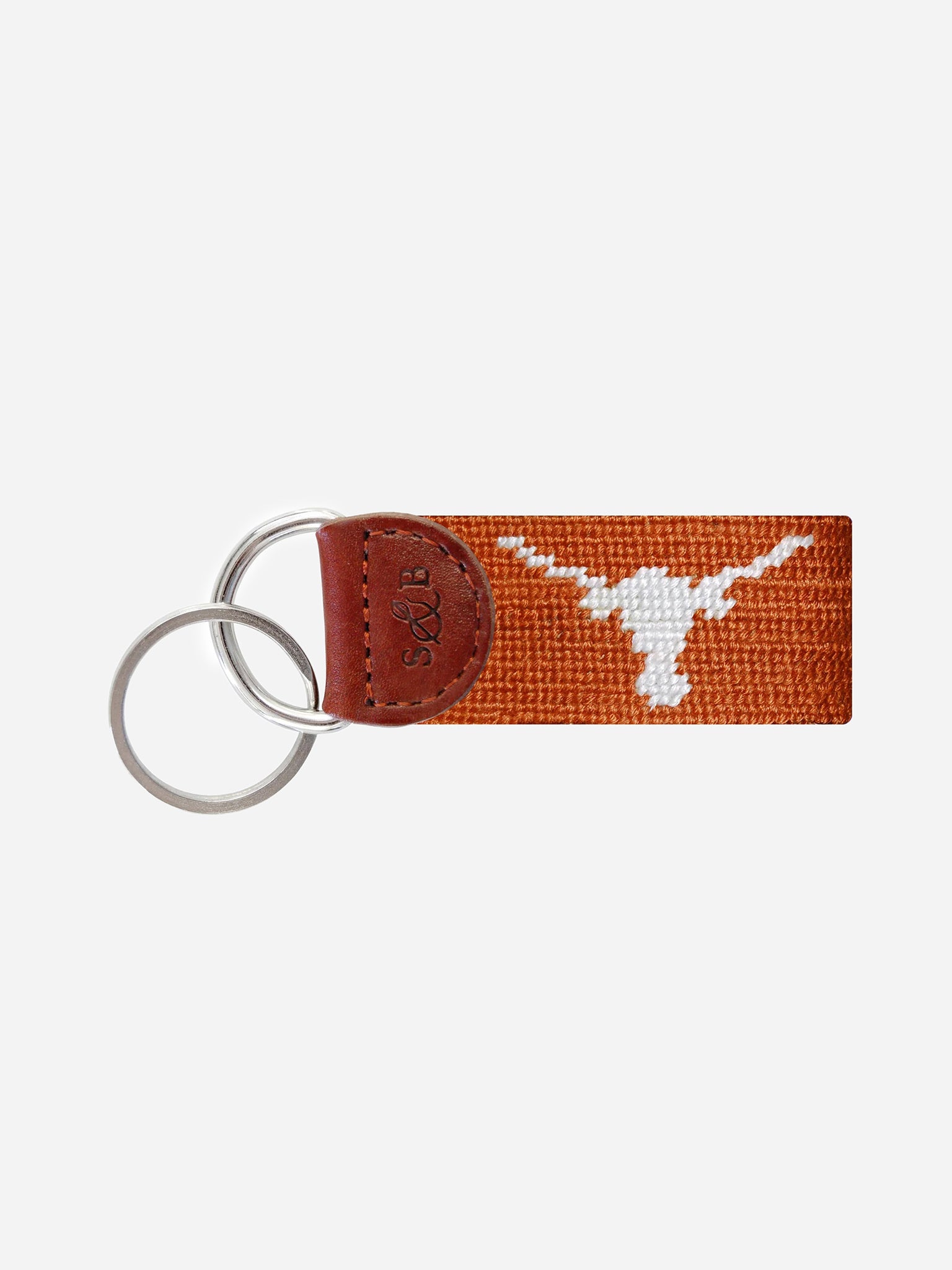 Smathers + Branson University of Texas Needlepoint Key Fob - Saint Bernard
