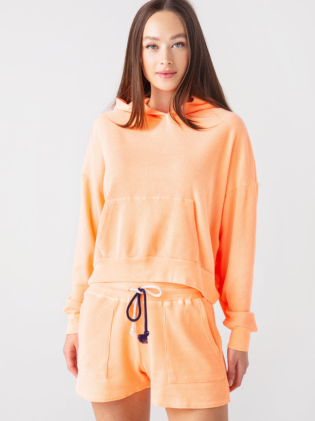 Sundry Women's Thermal Pocket Hoodie - Saint Bernard