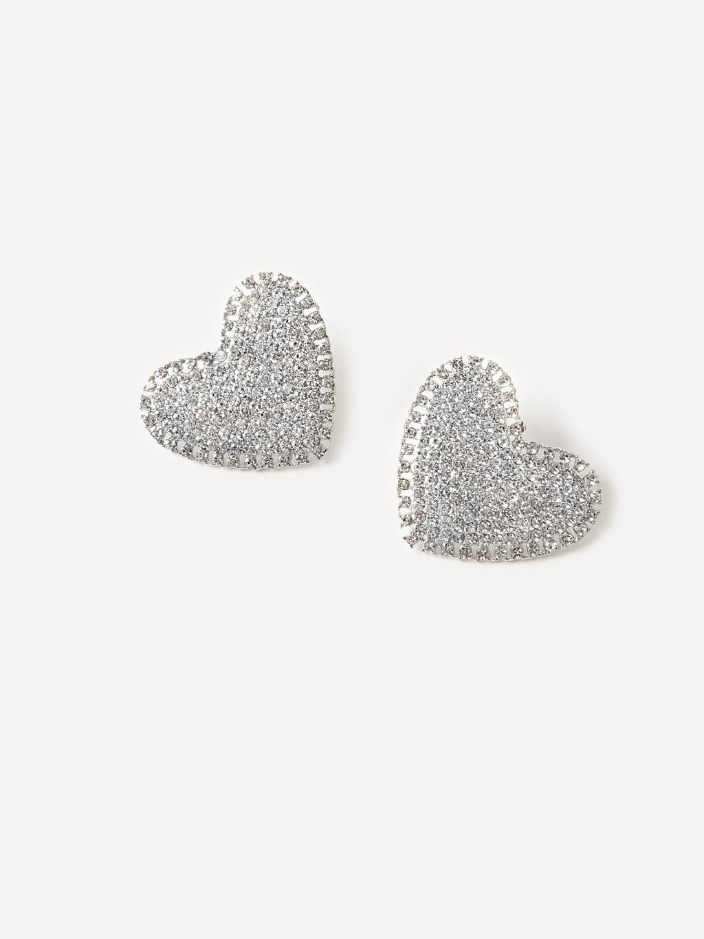 Neely Phelan Women's Rhinestone Heart Stud Earrings - Saint Bernard