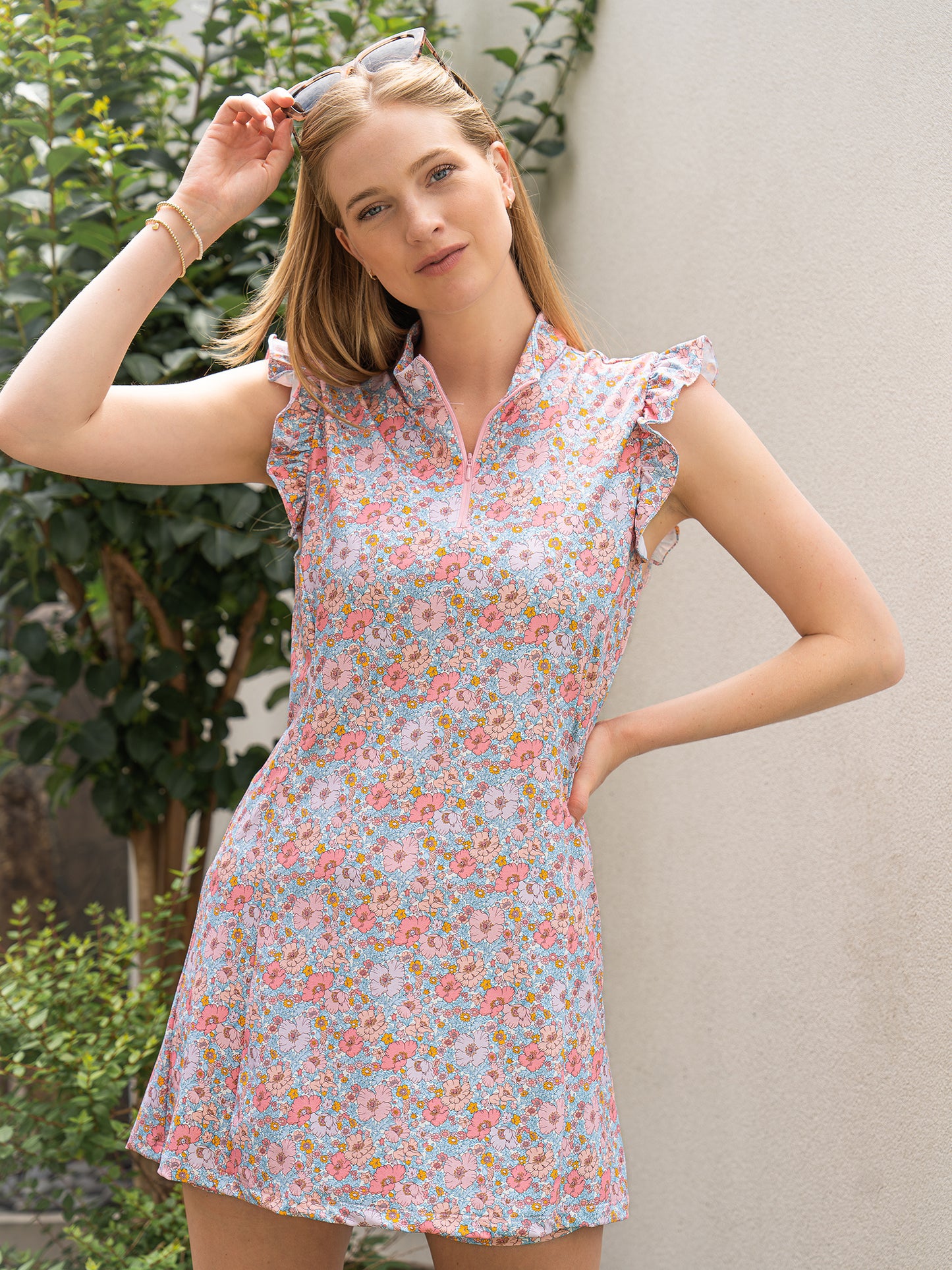 Byrdie Women's Myers Flutter Sleeve Dress - Saint Bernard