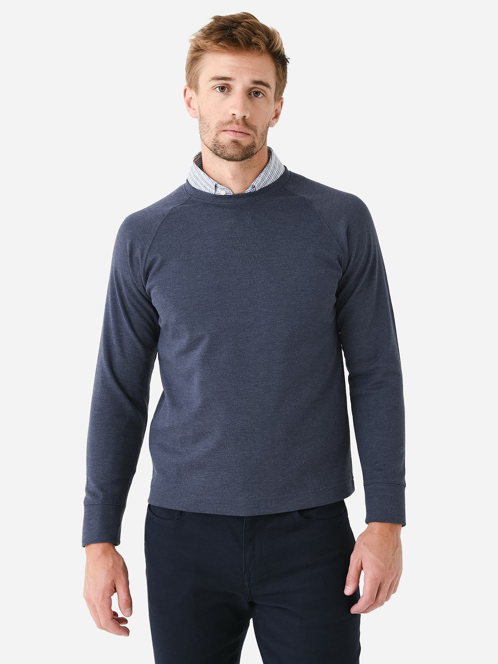 Orchard + Broome Men's Pike Double Face Mini Jacquard Sweatshirt - Saint Bernard