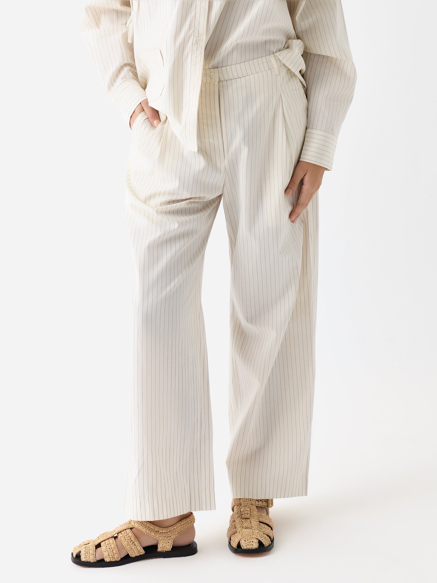 Deiji Studios Women's Twin Button Pant - Saint Bernard