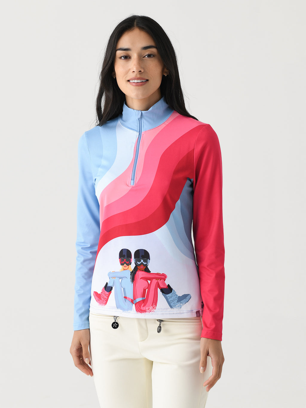 Krimson Klover Women's Ski Disco Base Layer Top - Saint Bernard